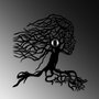 Opviq Lámpara de pared Tree Woman negra